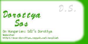 dorottya sos business card